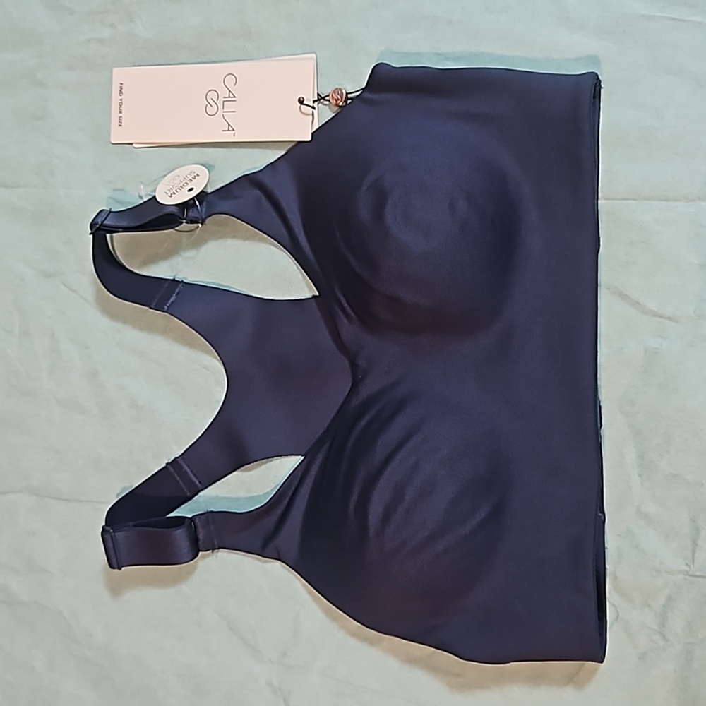 CALIA Women's Made To Move Racerback Bra: MEDIUM SUPPORT: BLUE:NEW WITH TAGS: XS